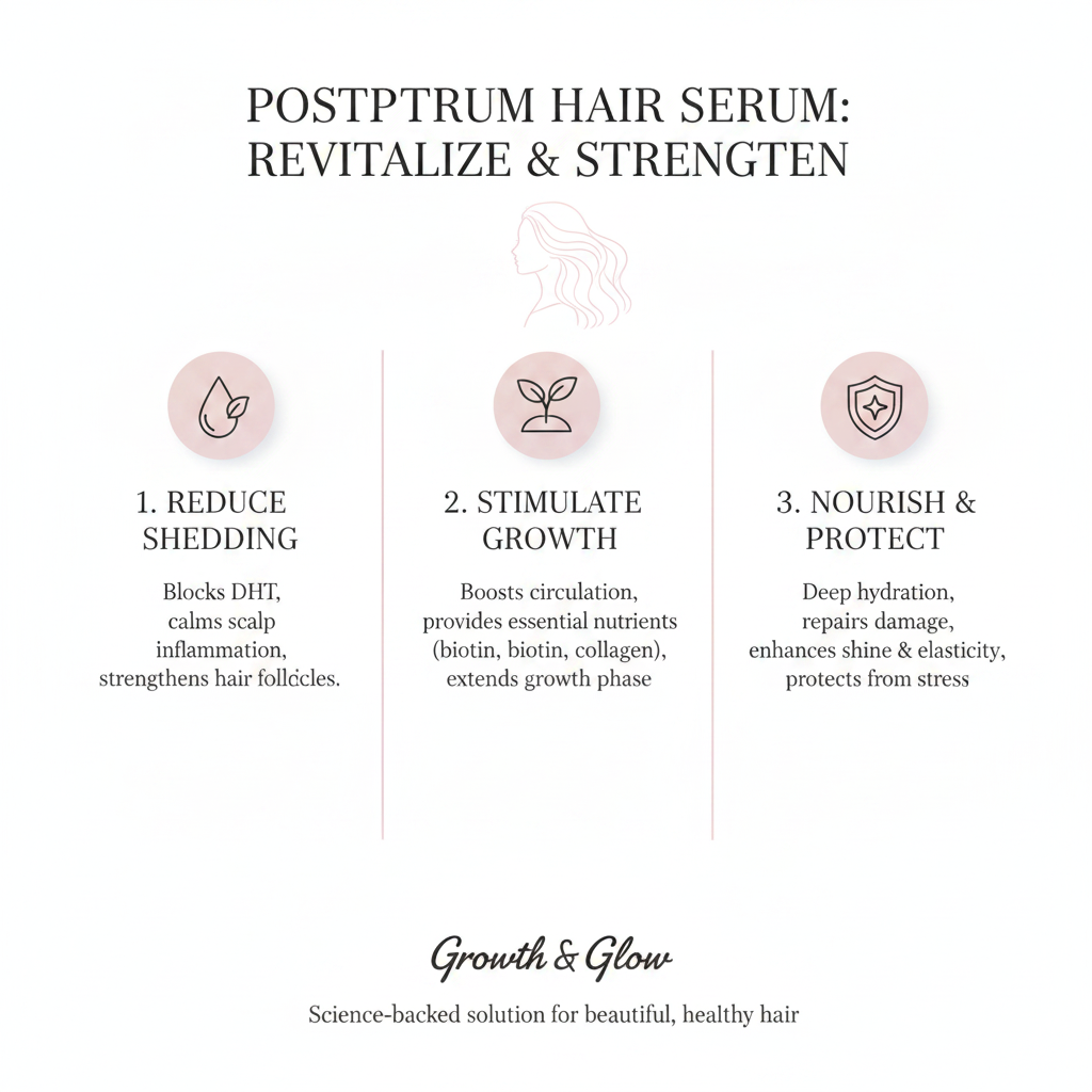 Postpartum Hair Growth Serum | Rosemary, Biotin, Ginseng & Ginger Root for New Mums