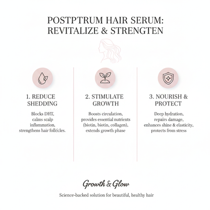 Postpartum Hair Growth Serum | Rosemary, Biotin, Ginseng & Ginger Root for New Mums